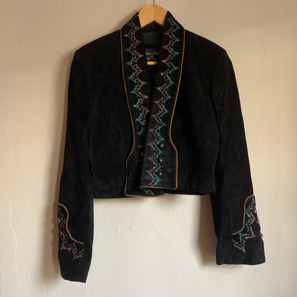 Patricia Wolf Fitted Suede Western Jacket